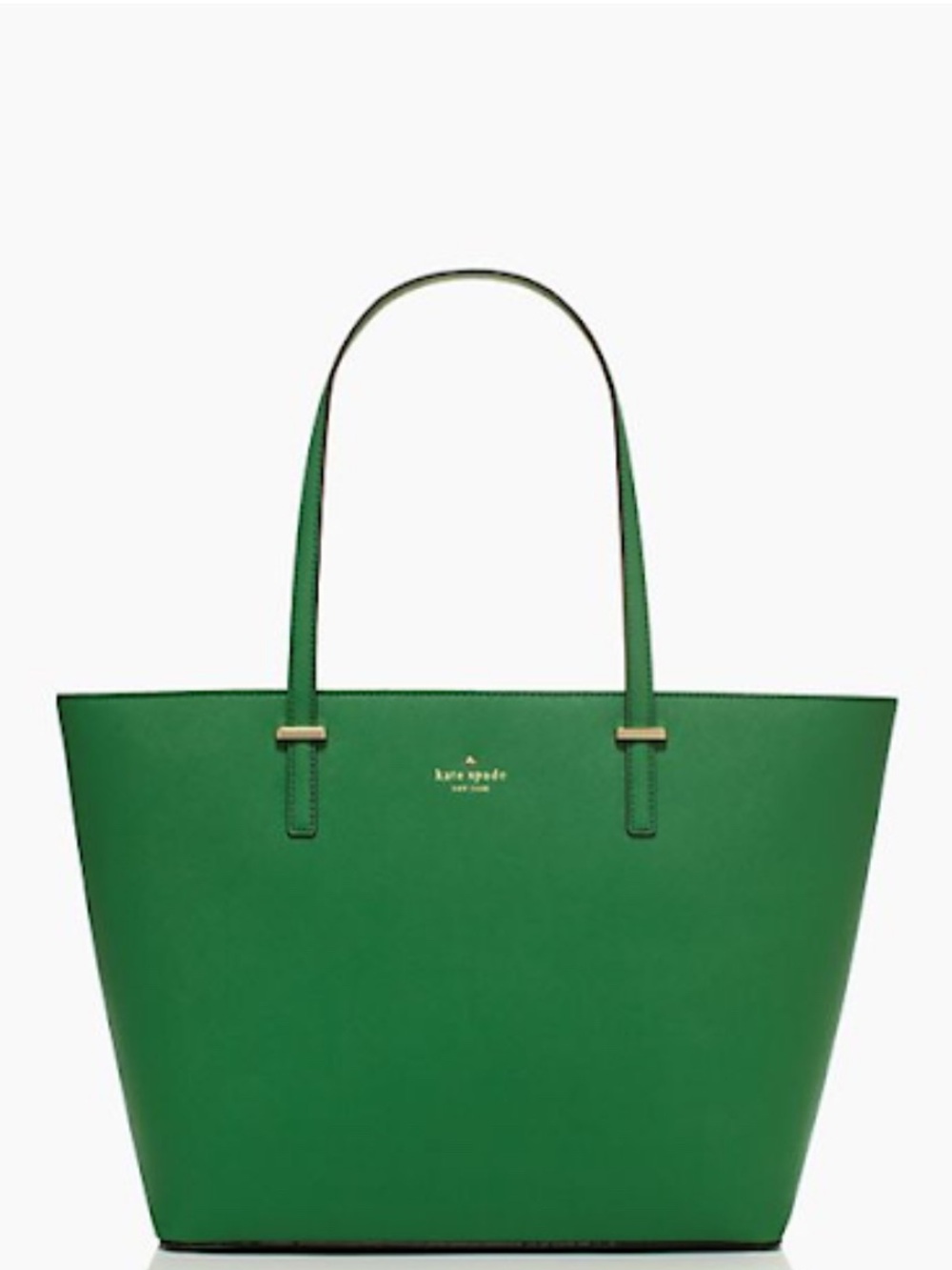 Kate Spade NY Green Structured Leather Shoulder Tote Bag